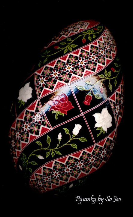 War of the Roses Ukrainian Easter Egg Pysanky By So JeoWar of the Roses Ukrainian Easter Egg Pysanky By So Jeo